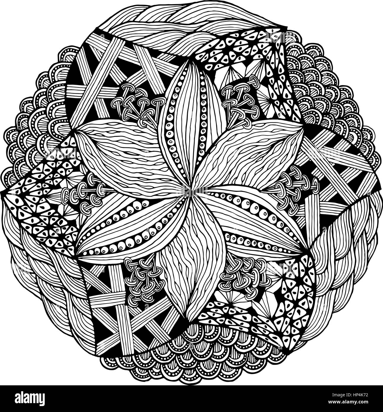 Handdrawn abstract zendala Stock Vector Image & Art Alamy