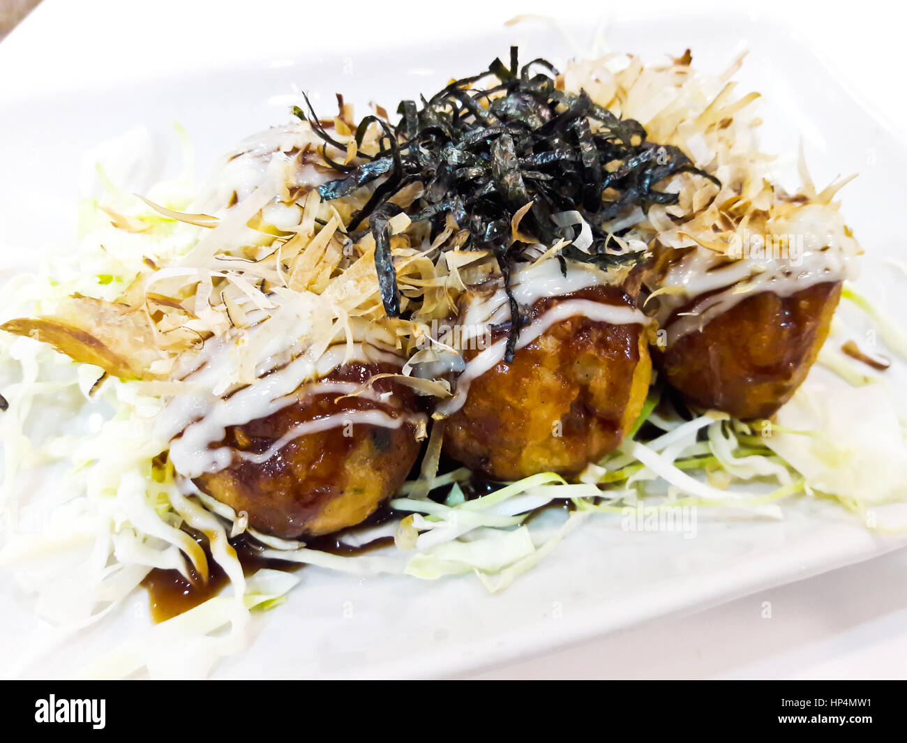 takoyaki, octopus balls, japanese food Stock Photo - Alamy