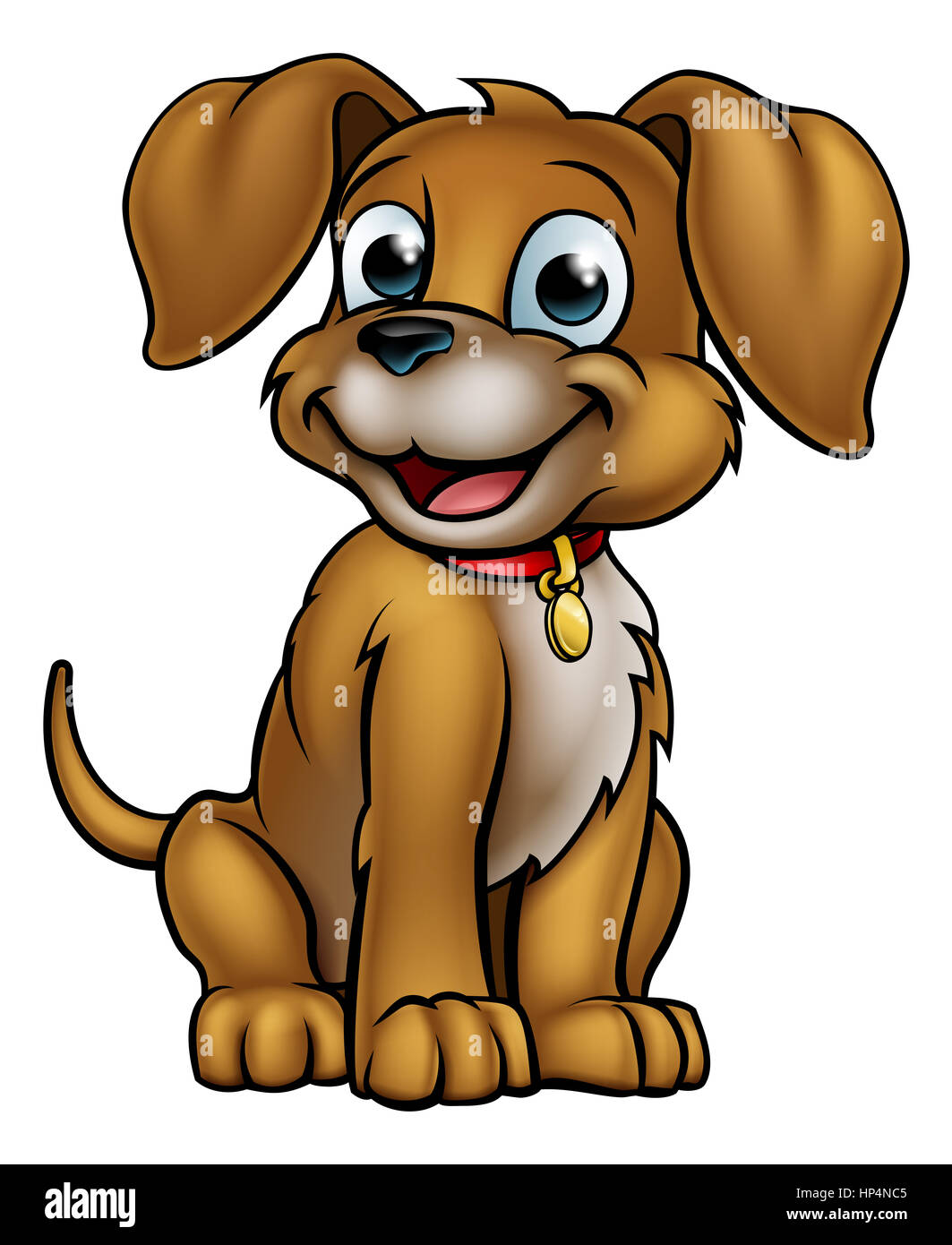 Cartoon illustration funny mongrel dog hi-res stock photography and ...
