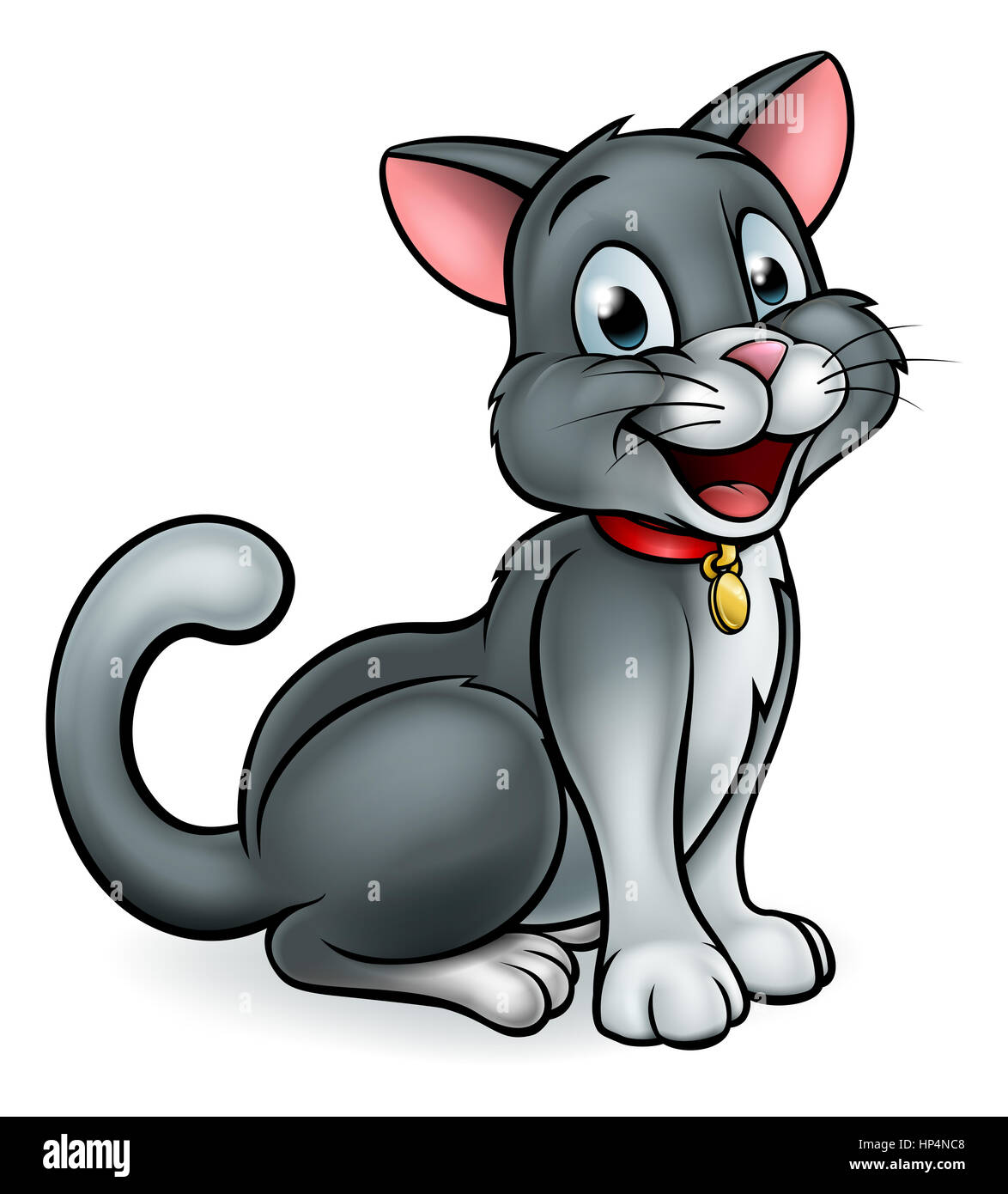 A Friendly cartoon cat mascot character Stock Photo - Alamy