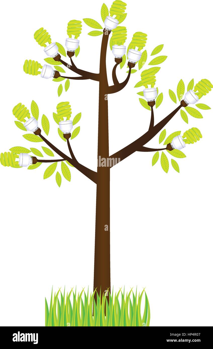 colorful silhouette tree leafy with grass Stock Vector Image & Art - Alamy