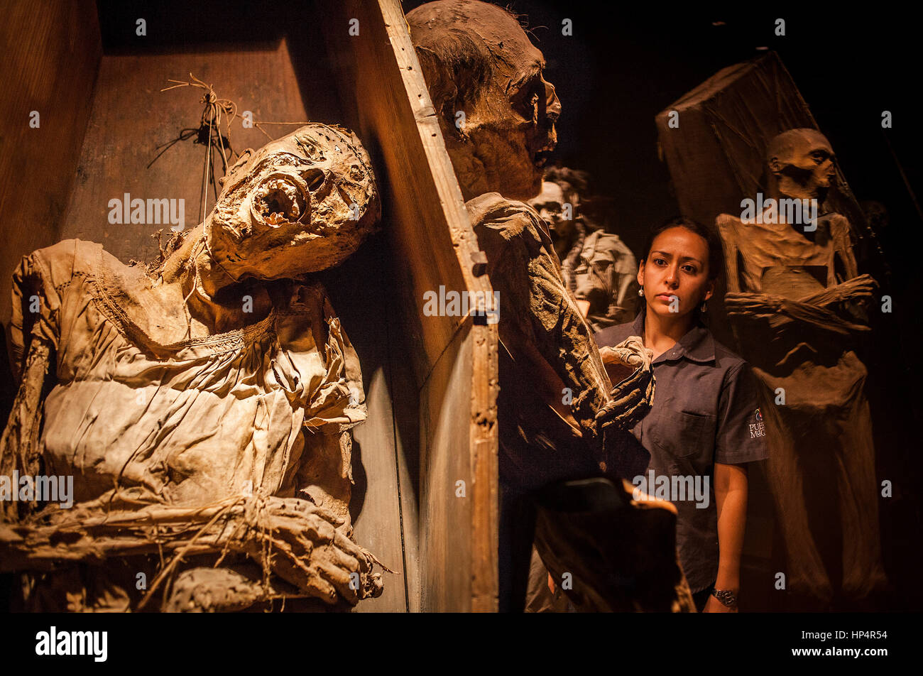 Museum of the Mummies, Guanajuato, state Guanajuato, Mexico Stock Photo