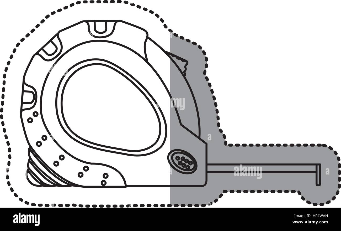 sticker outline tape measure icon tool Stock Vector Image & Art - Alamy
