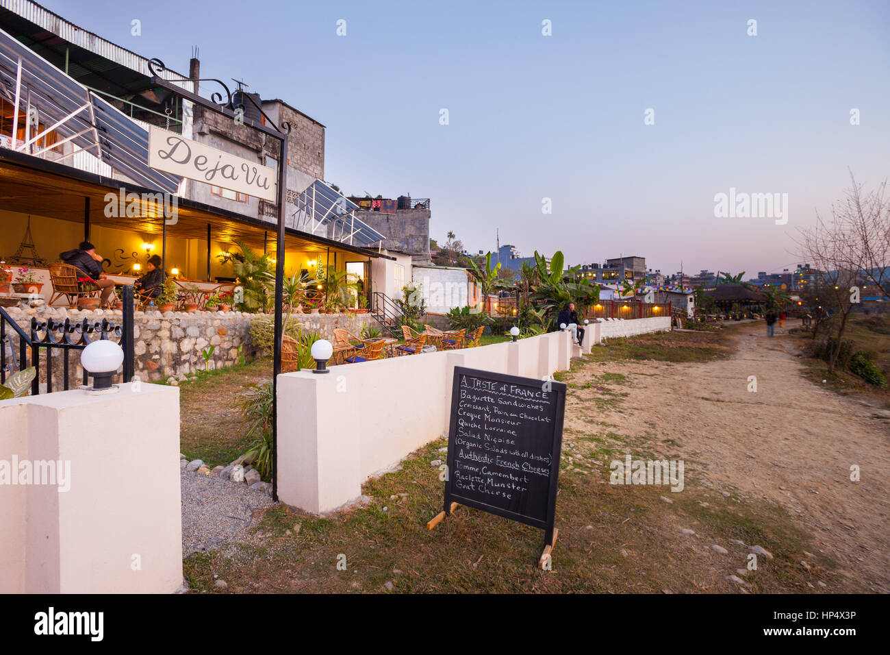 The Deja Vu Cafe in Pokhara, Nepal Stock Photo Alamy