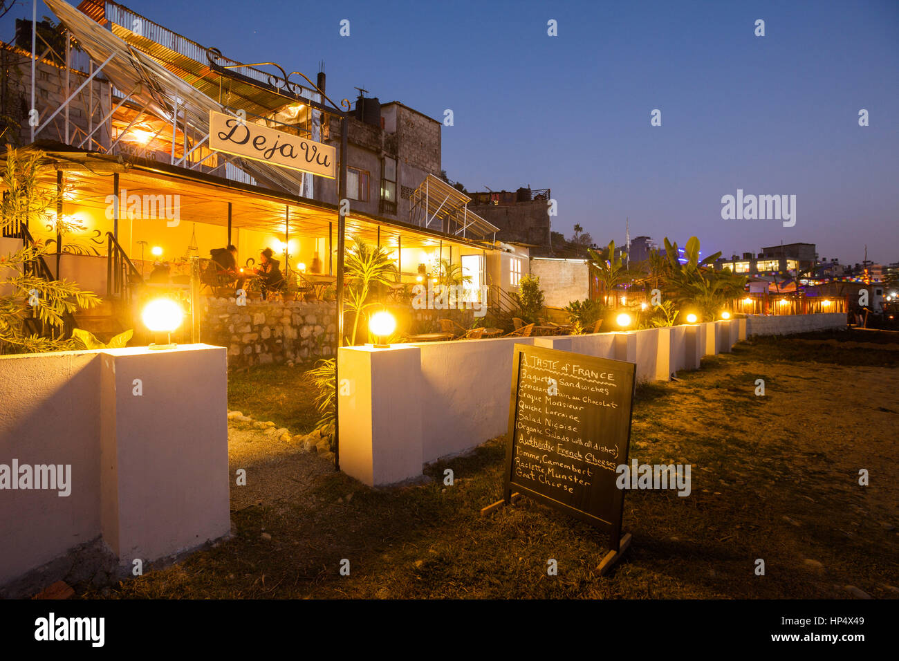 The Deja Vu Cafe in Pokhara, Nepal Stock Photo Alamy