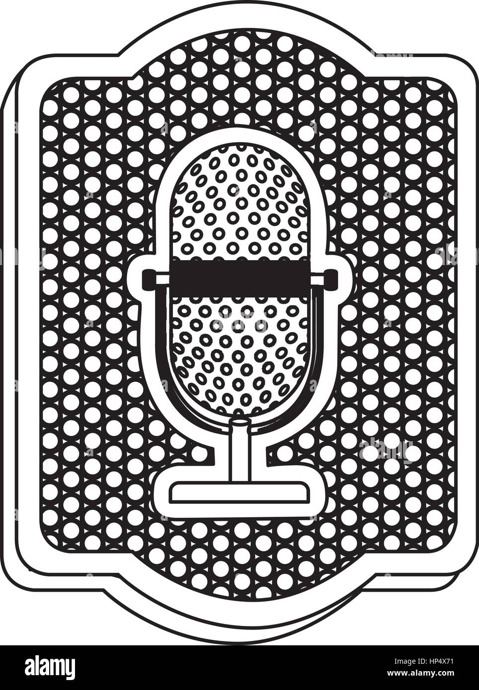 emblem microphone icon stock Stock Vector Image & Art - Alamy