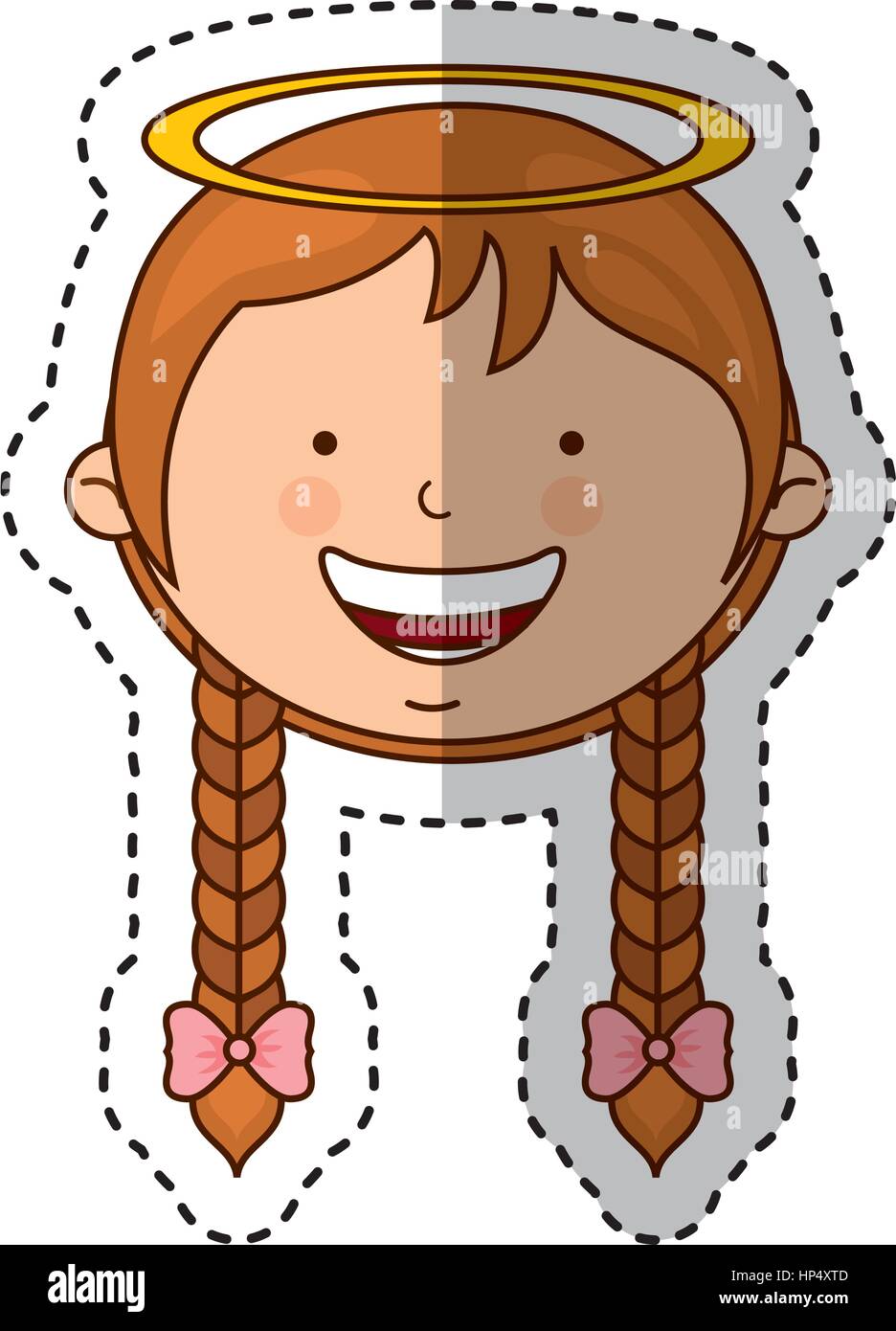little girl angel character vector illustration design Stock Vector ...