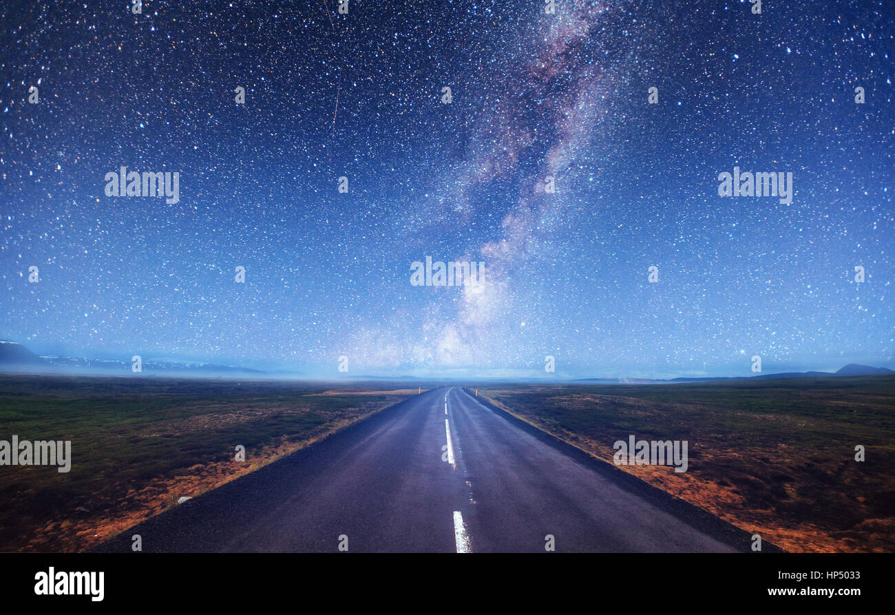 Fantastic starry sky and the milky way Stock Photo - Alamy