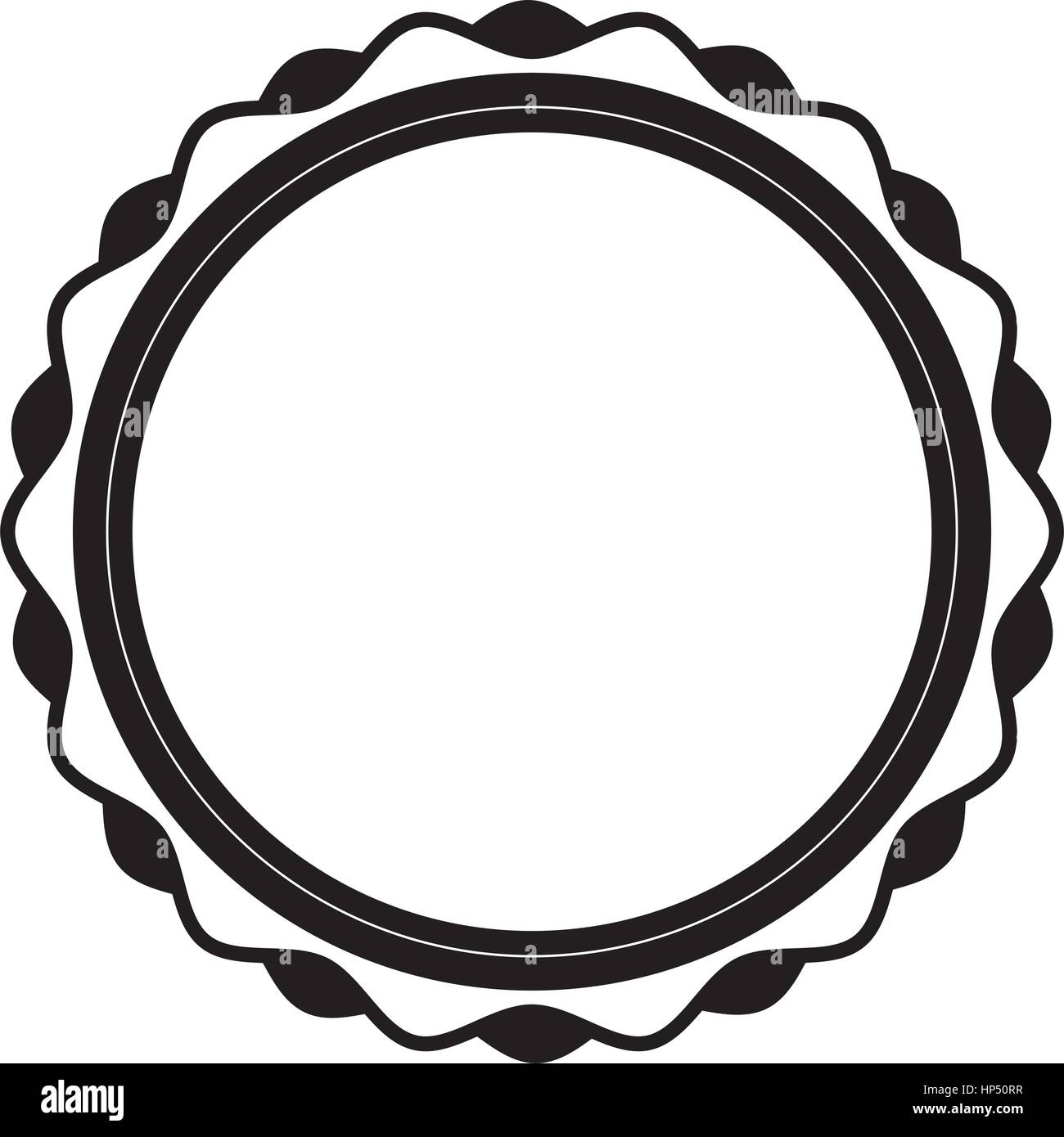 circle stamp silhouette icon vector illustration design Stock Vector