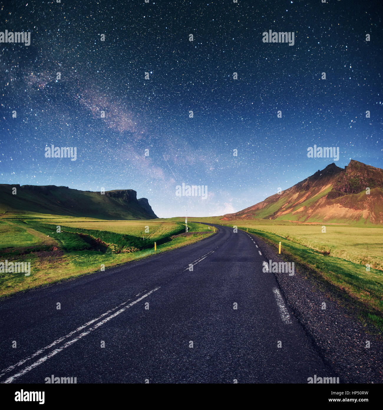 Fantastic starry sky and the milky way Stock Photo - Alamy