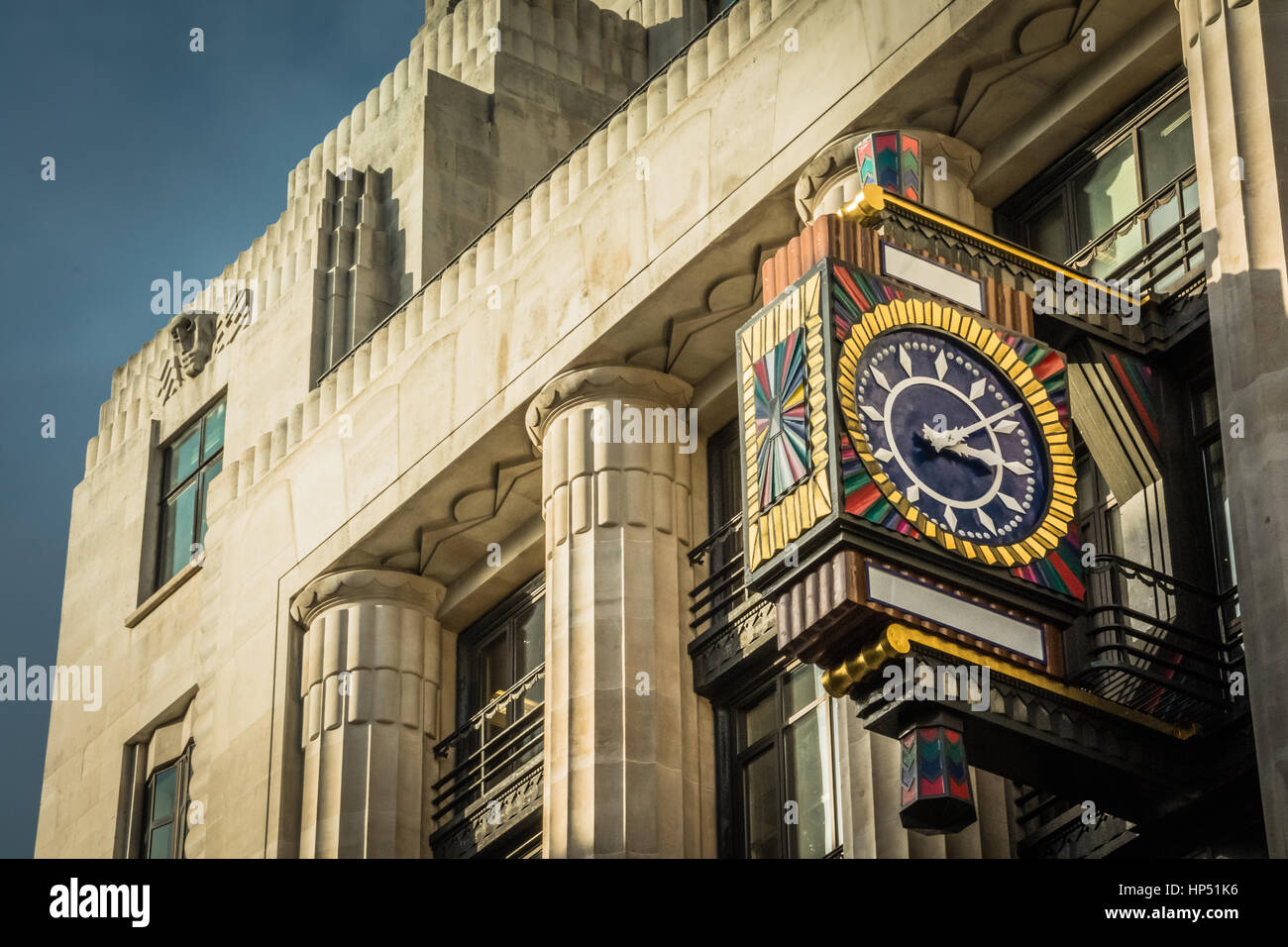 The ornamental clock on Peterborough House, the old Daily Telegraph