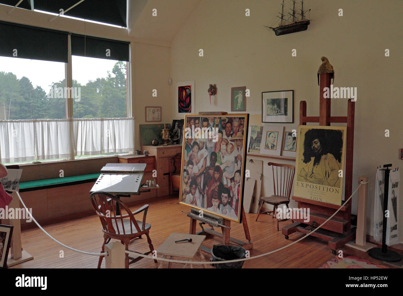 Santa At The Map Art Print by Norman Rockwell - Fine Art America, image size:1300x956