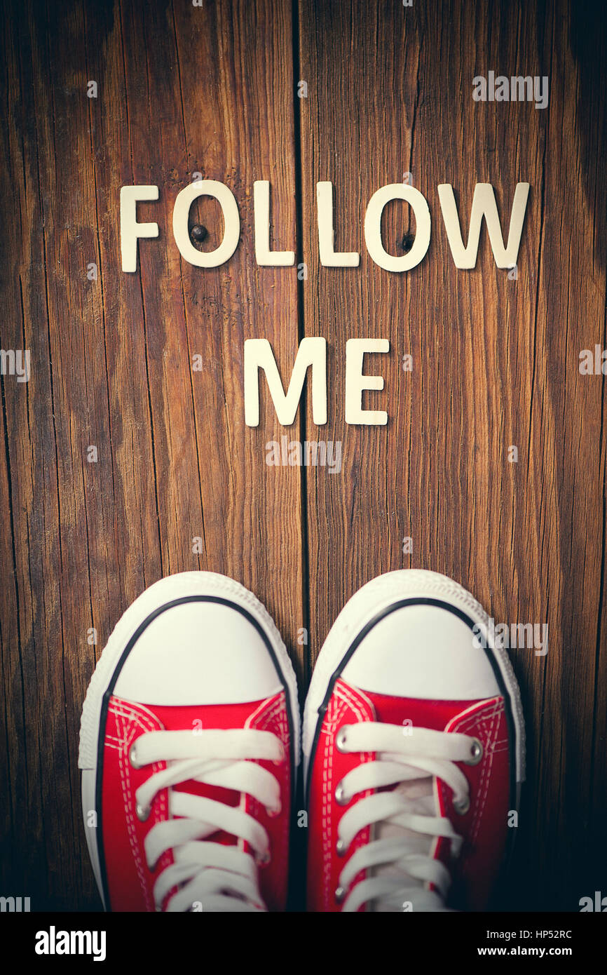 Follow me concept Stock Photo - Alamy