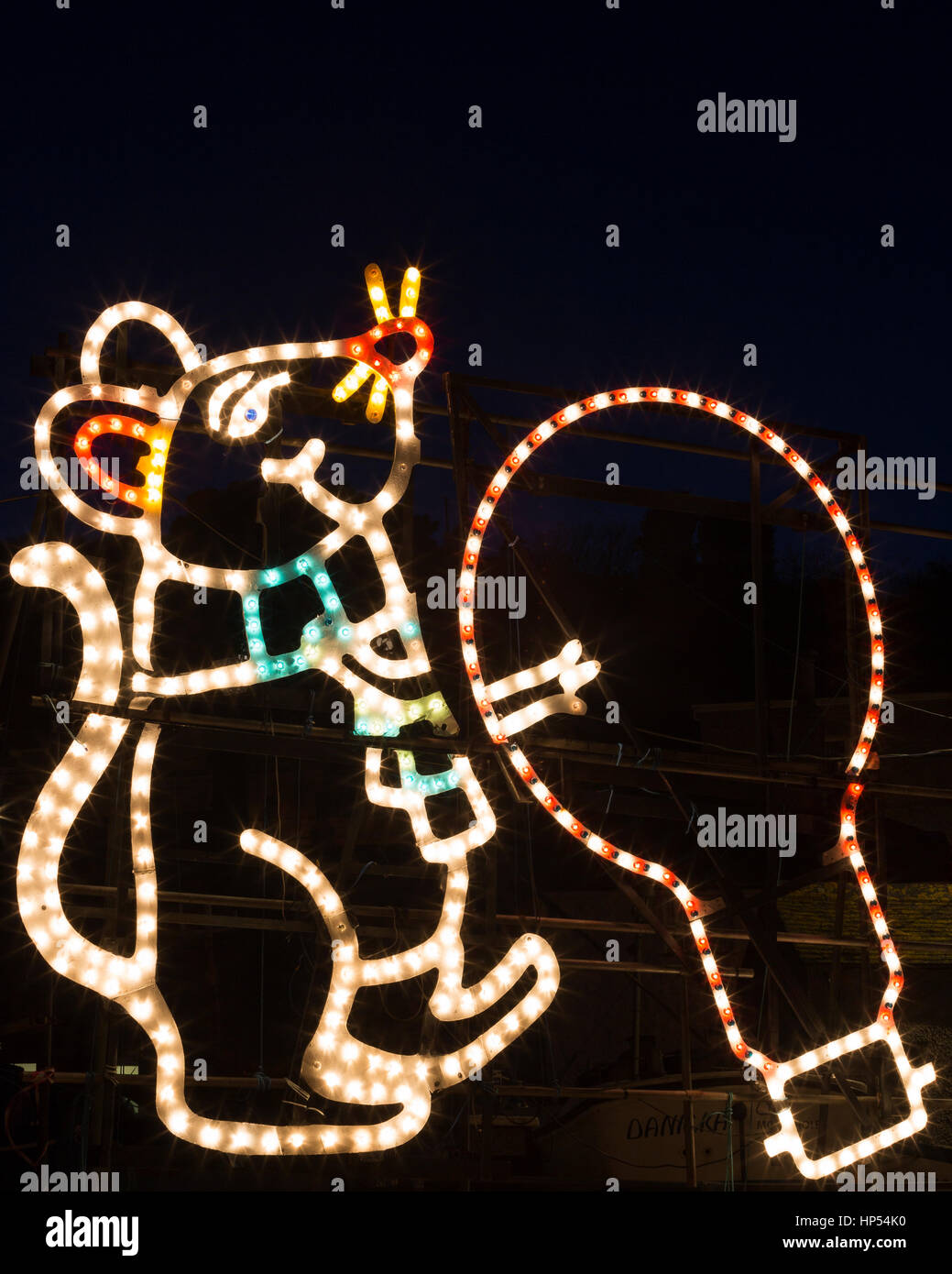Mousehole Christmas Lights, Cornwall, England, UK Stock Photo - Alamy