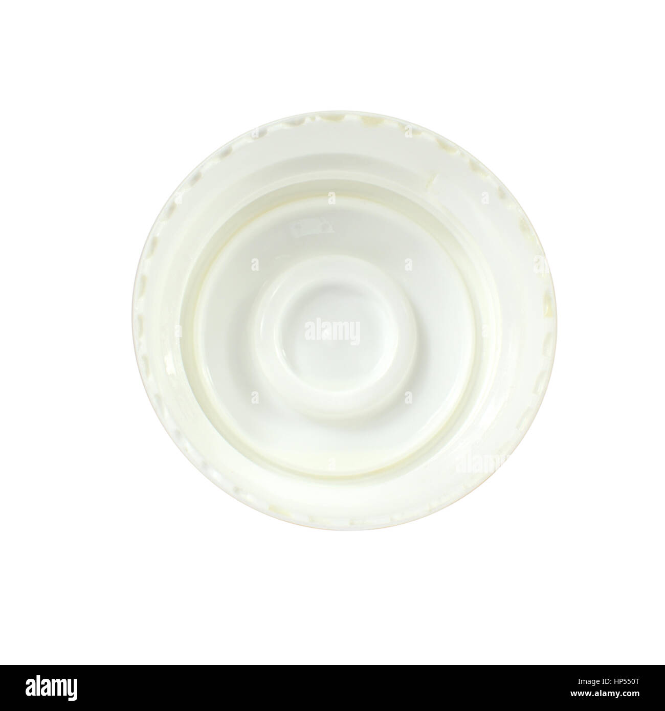 White plastic bottle lid isolated on white background Stock Photo - Alamy