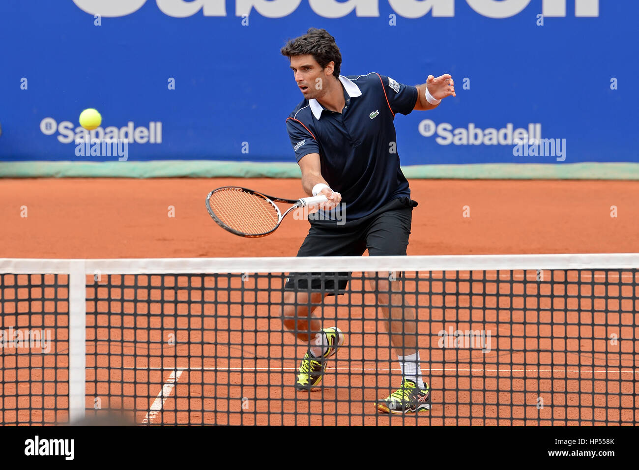 BARCELONA APR 20 Pablo Andujar (Spanish tennis player) plays at the