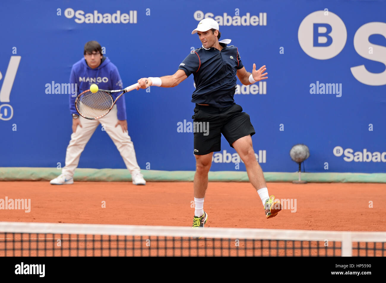 BARCELONA - APR 20: Pablo Andujar (Spanish tennis player) plays at the ...