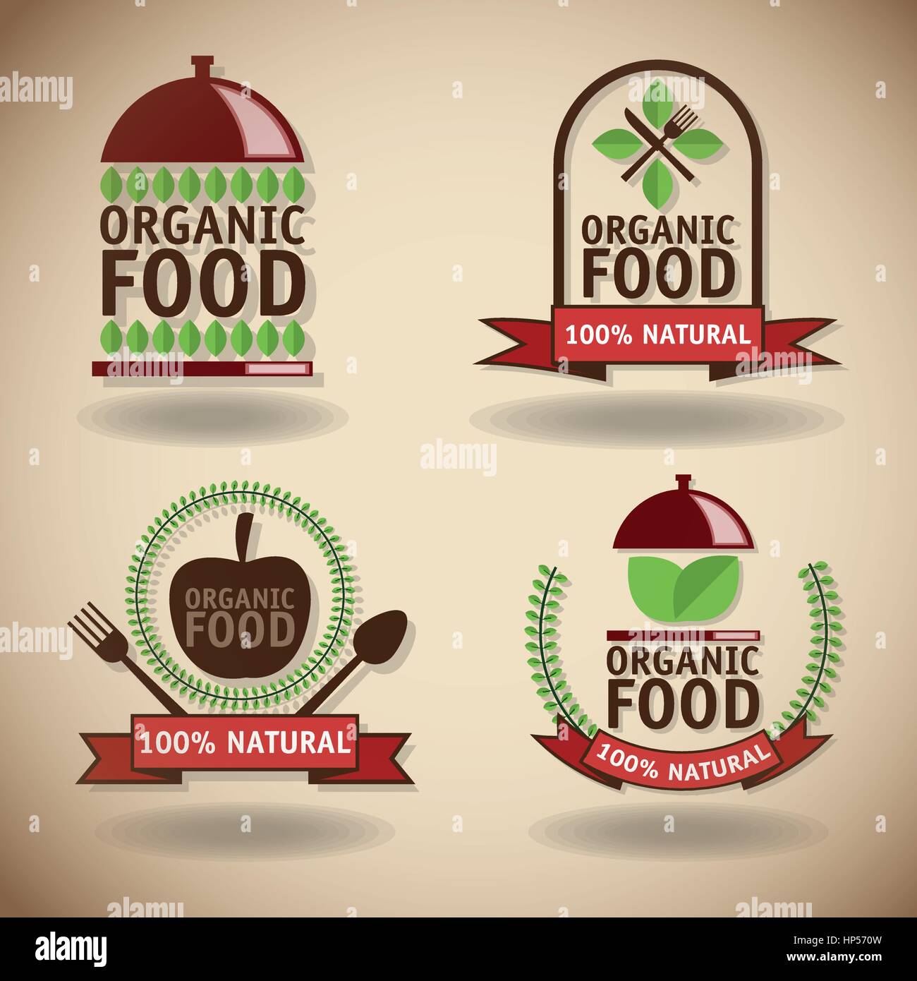 Organic food concept with icon design, vector illustration 10 eps ...