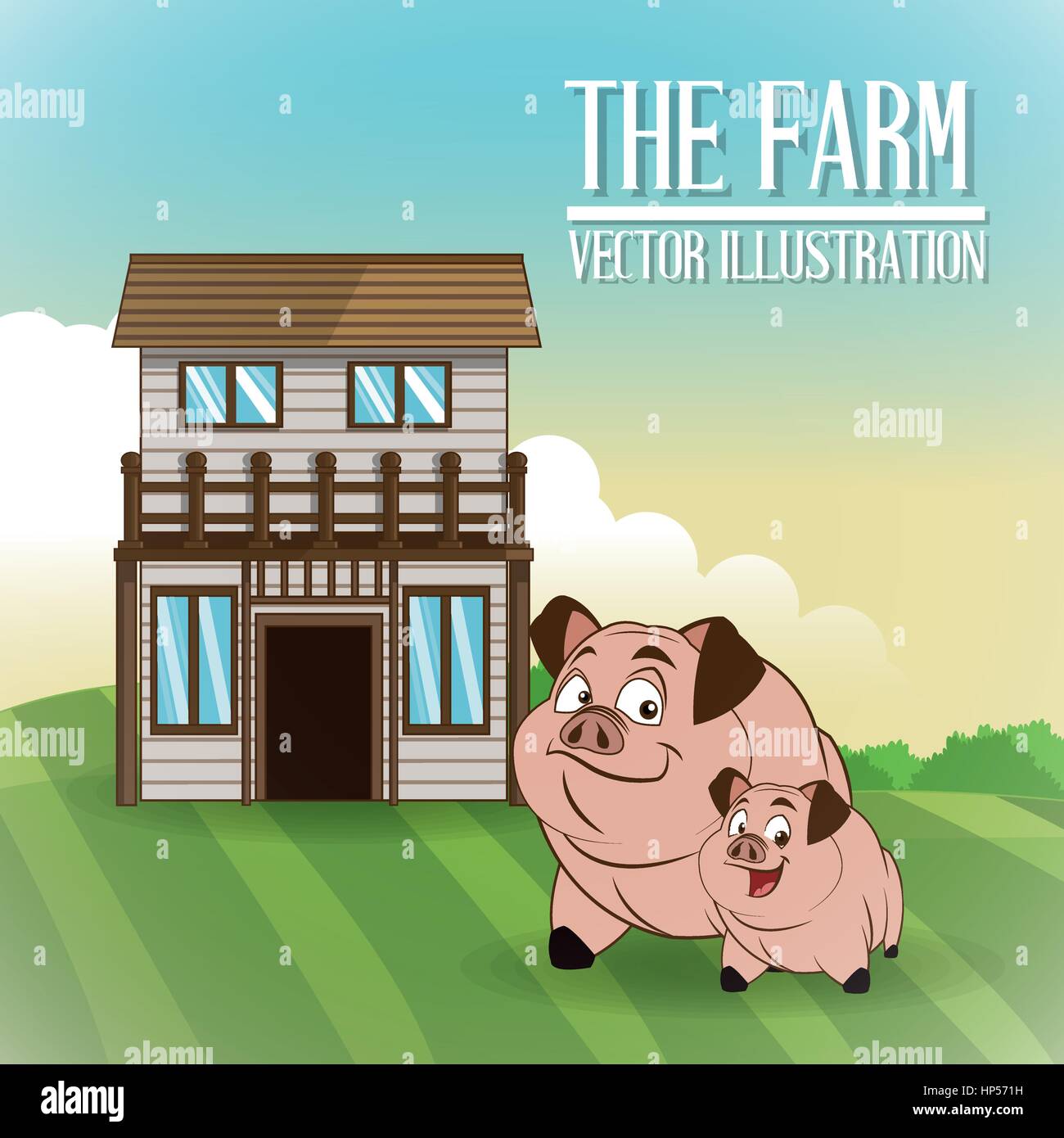Farm concept with icon design, vector illustration 10 eps graphic Stock ...