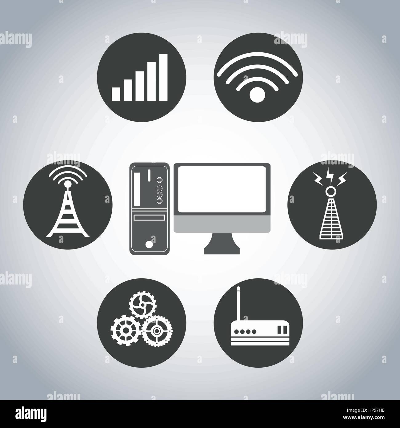 Internet of things concept with icon set design, vector illustration 10 ...