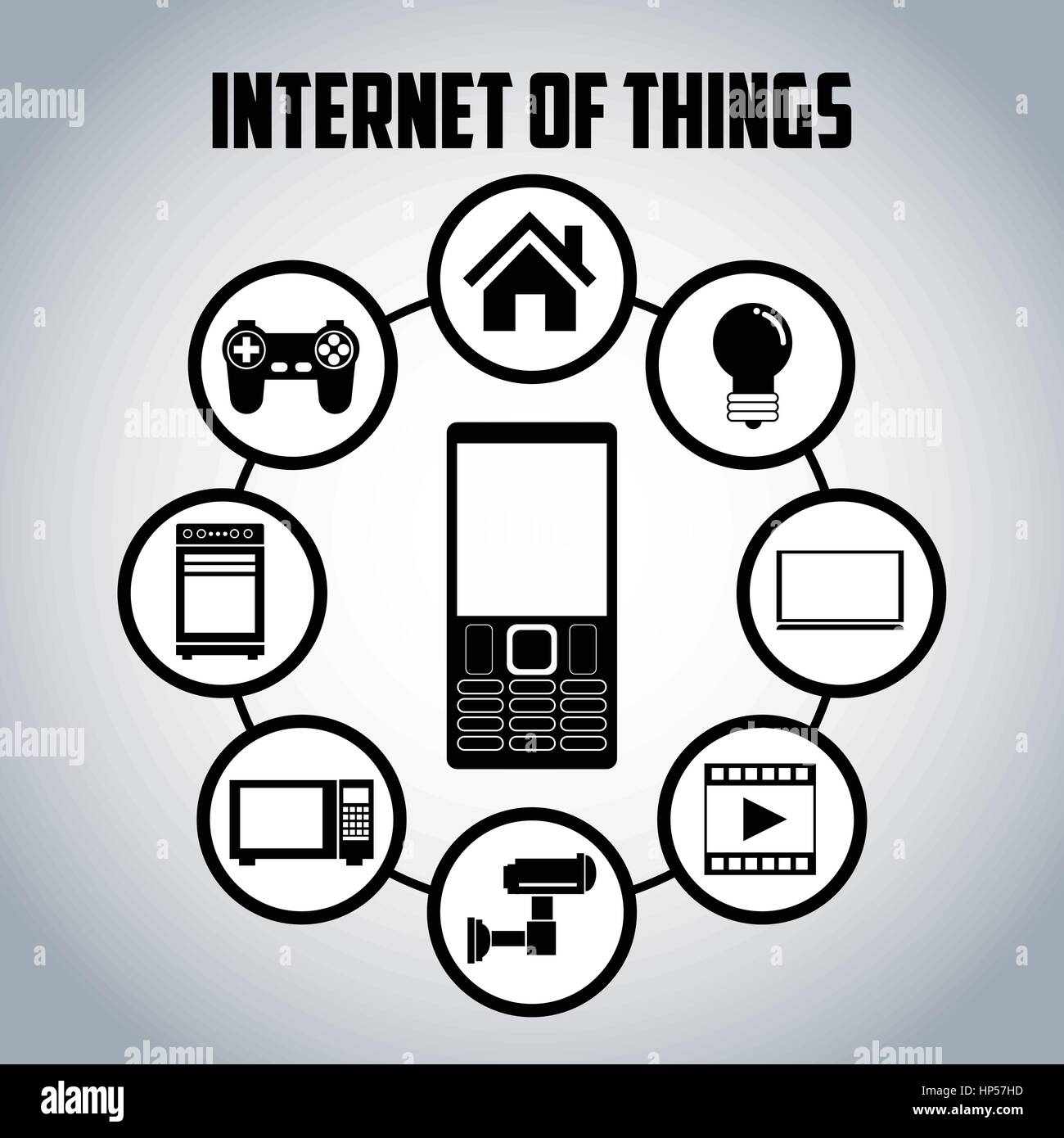 Internet of things concept with icon set design, vector illustration 10 ...