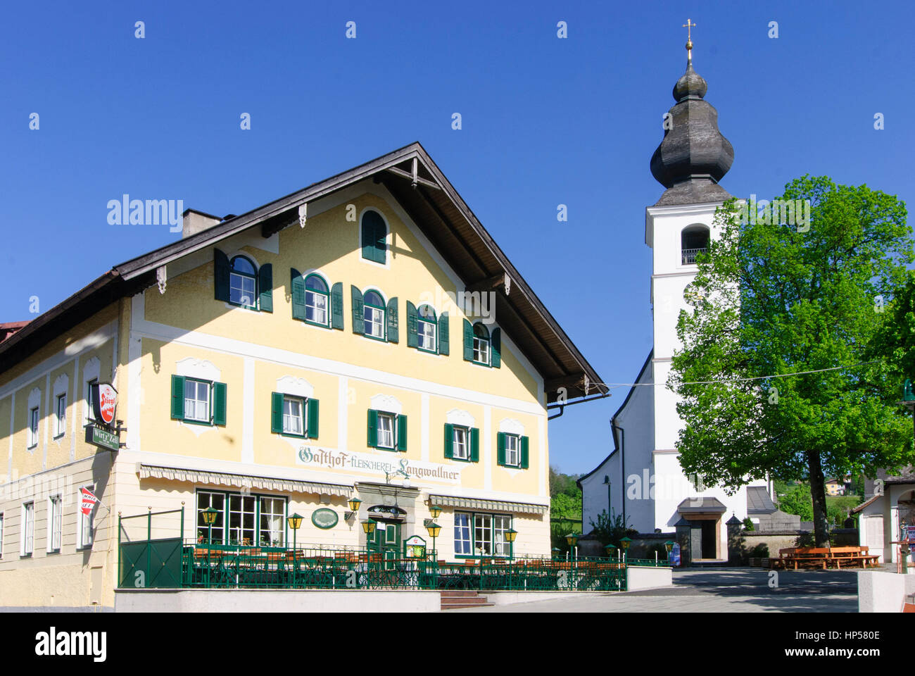 Zell am Moos, church, Salzkammergut, Oberösterreich, Upper Austria, Austria Stock Photo