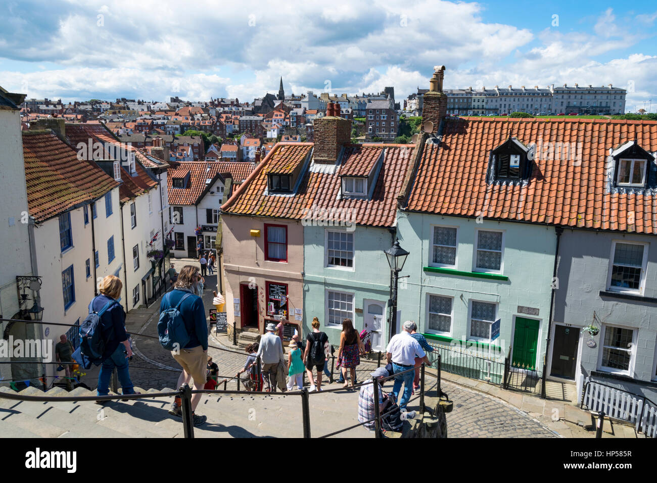 A view from the 199 steps climb in Whitby, Yorkshire, UK Stock Photo