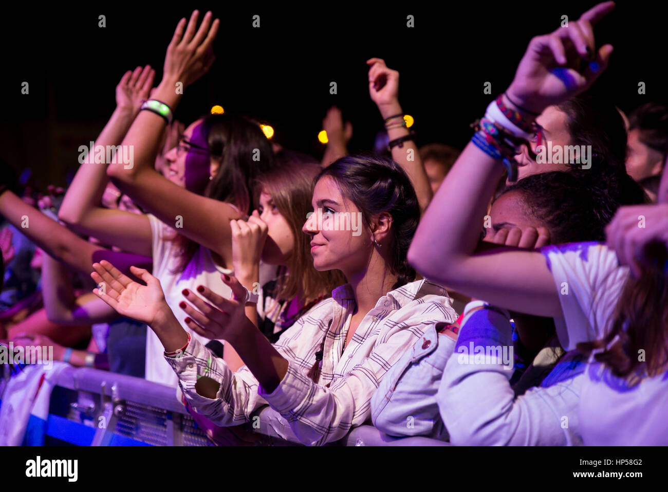 Madrid crowd in a concert hi-res stock photography and images - Alamy