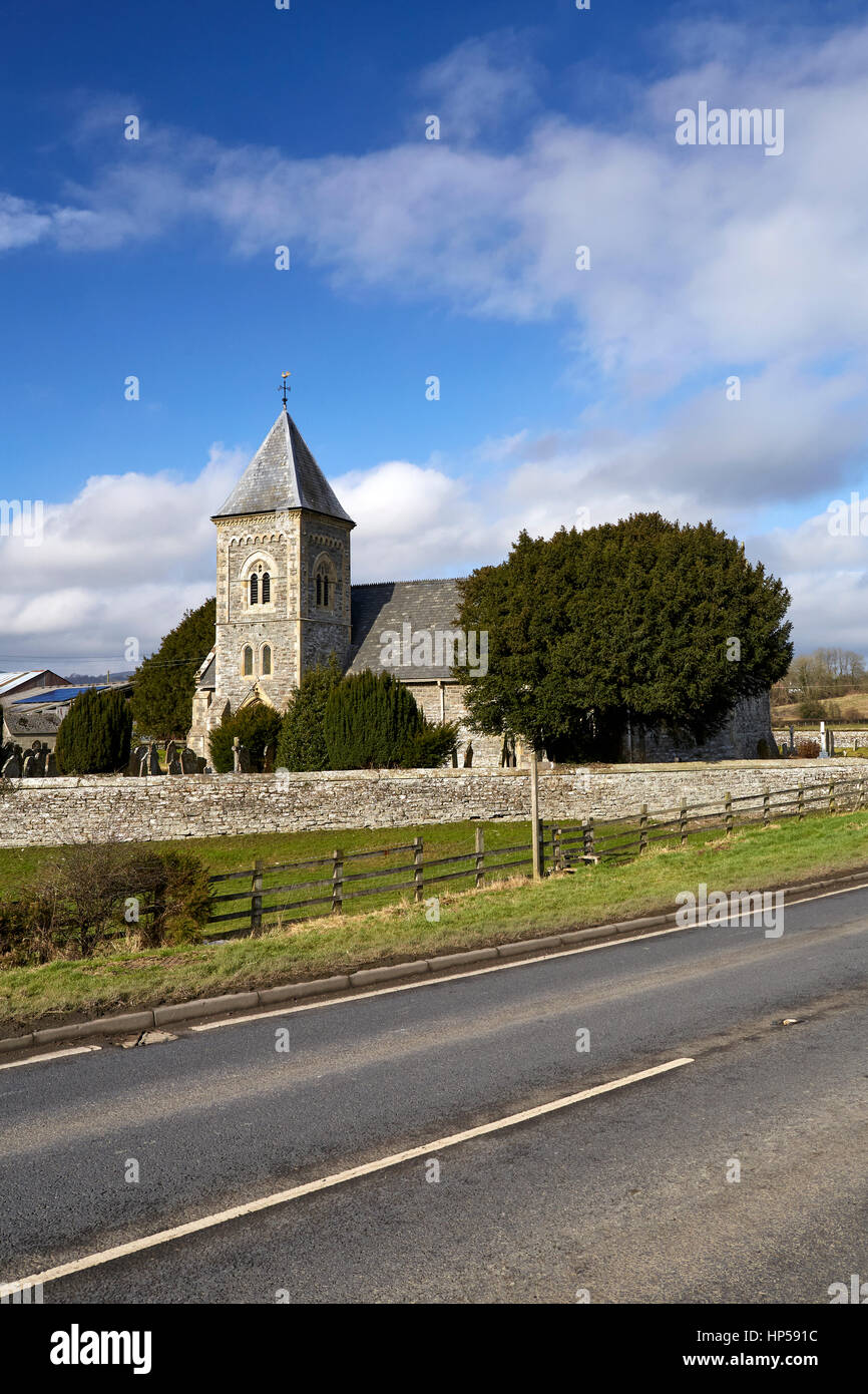 St Padarns Church Llanbadarn Fawr Crossgates Powys Wales UK Stock Photo