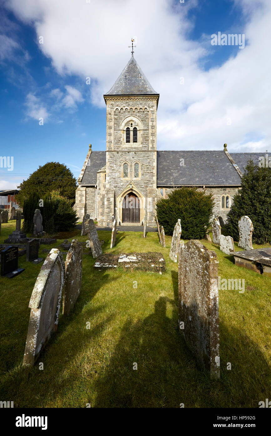 St Padarns Church Llanbadarn Fawr Crossgates Powys Wales UK Stock Photo