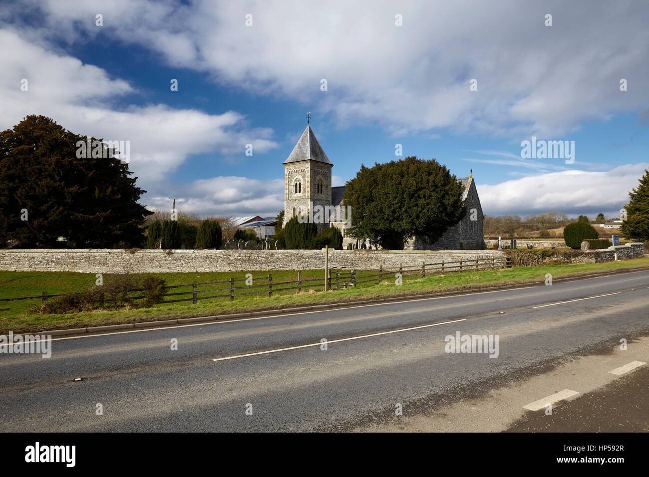 St Padarns Church Llanbadarn Fawr Crossgates Powys Wales UK Stock Photo