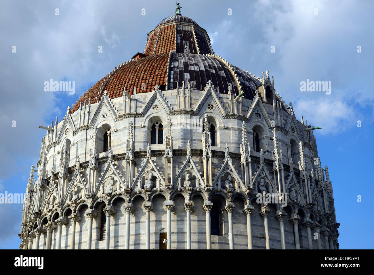 The Baptistery Duomo, Leaning Tower, Piazza dei Miracol,i Pisa, Italy, RM World, Stock Photo