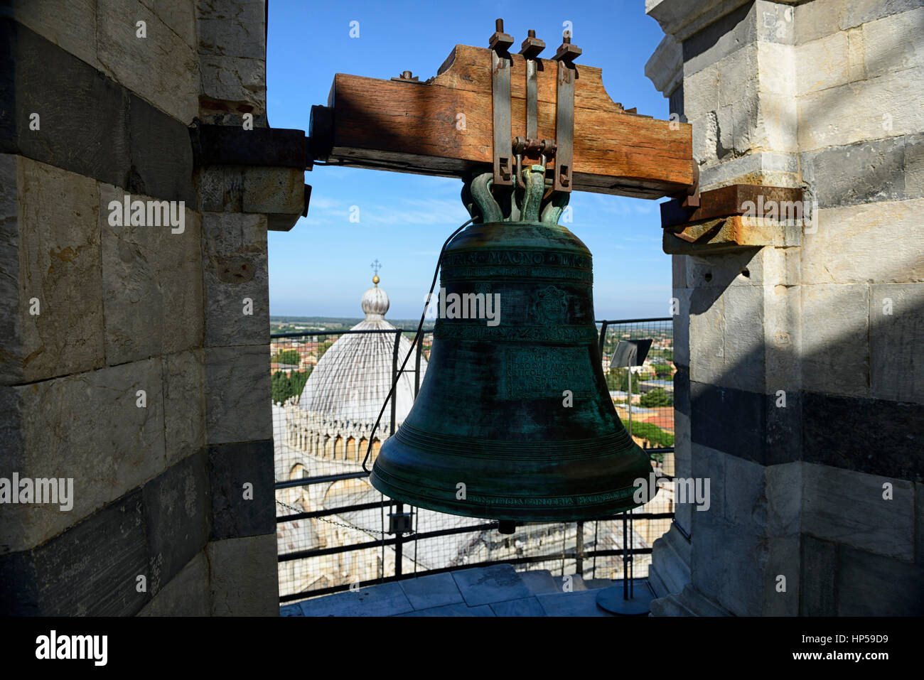 The Leaning Tower, Bell, Piazza dei Miracoli, Pisa, Italy, RM World, Stock Photo