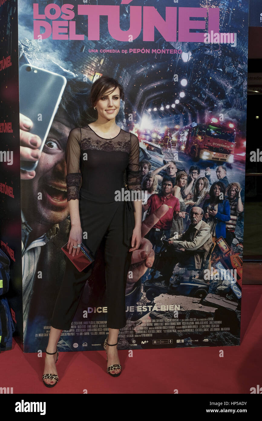 Actress Natalia de Molina attends the premiere of the film Los Del Tunel at the Capitol cinema in Madrid  Featuring: Natalia de Molina Where: Madrid, Spain When: 18 Jan 2017 Credit: Oscar Gonzalez/WENN.com Stock Photo