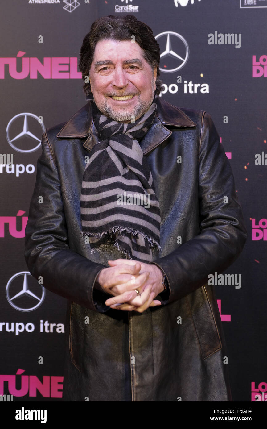 'Los Del Tunel' Premiere at the Capitol cinema in Madrid  Featuring: Joaquin Sabina Where: Madrid, Spain When: 18 Jan 2017 Credit: Oscar Gonzalez/WENN.com Stock Photo