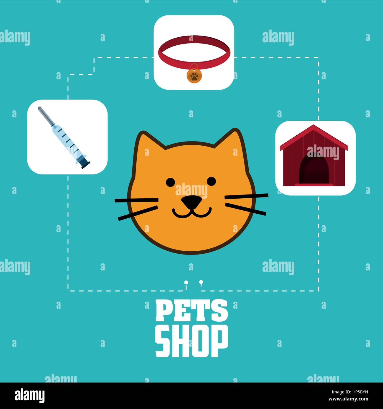 Pet shop concept with icon design, vector illustration 10 eps graphic ...