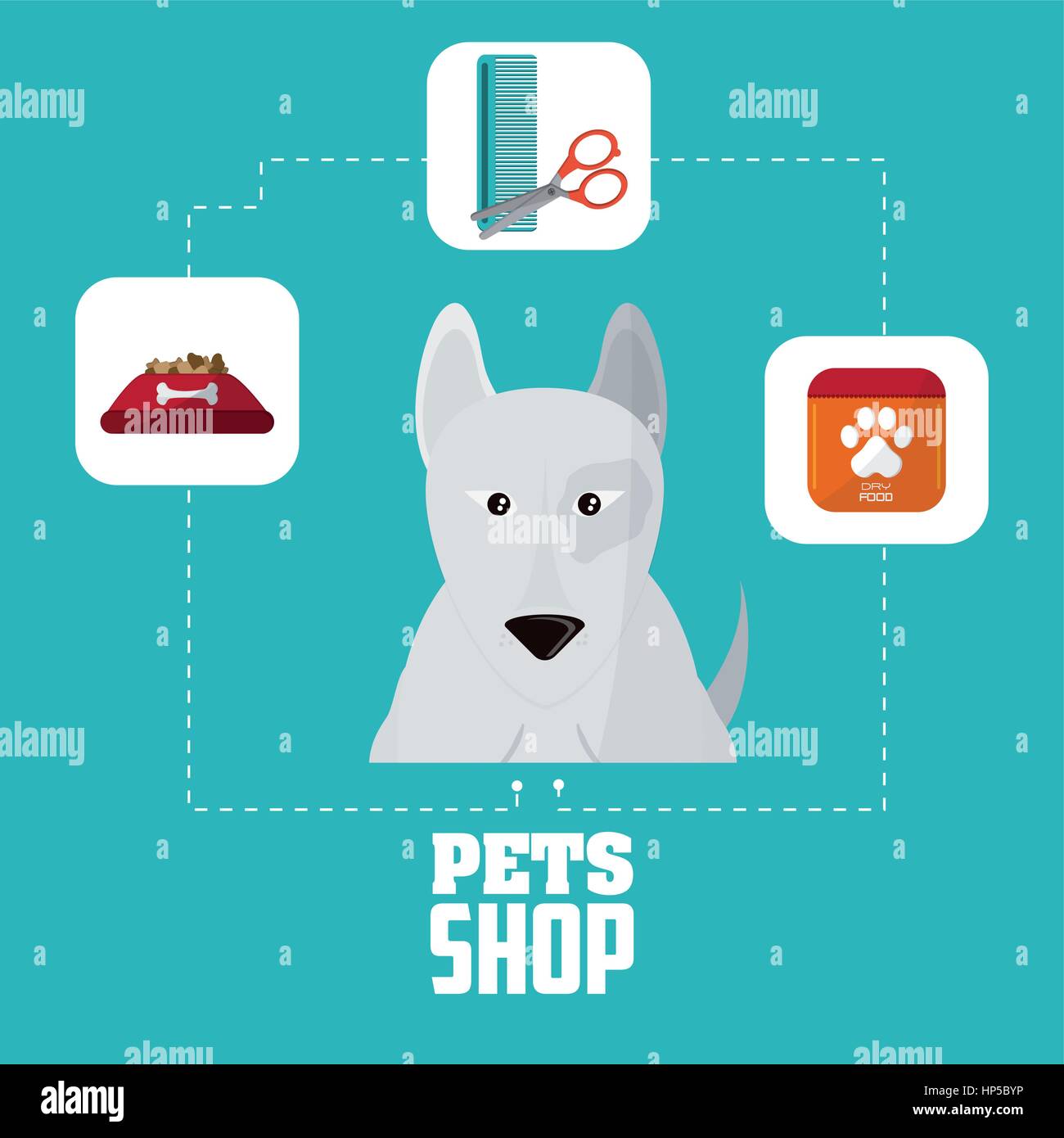 Pet shop concept with icon design, vector illustration 10 eps graphic ...