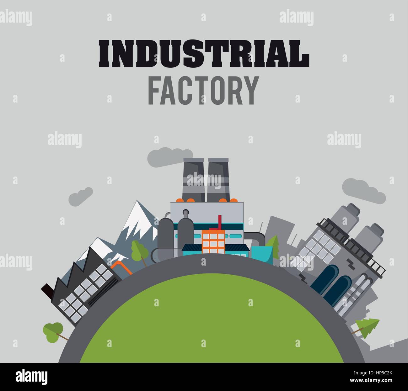 Industrial concept with factory icon design, vector illustration 10 eps ...