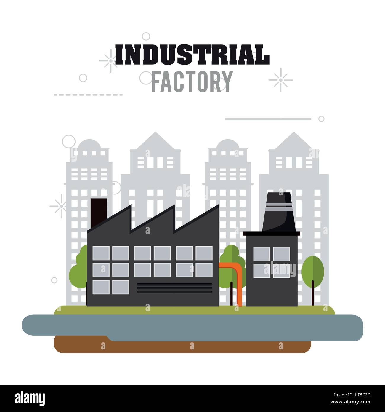 Industrial concept with factory icon design, vector illustration 10 eps ...