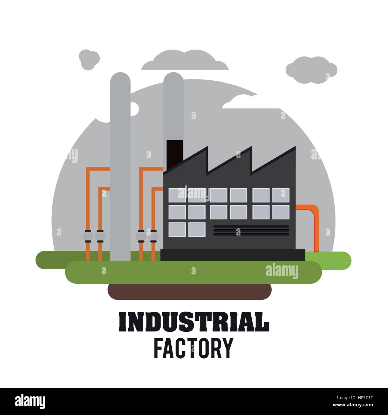 Industrial concept with factory icon design, vector illustration 10 eps ...