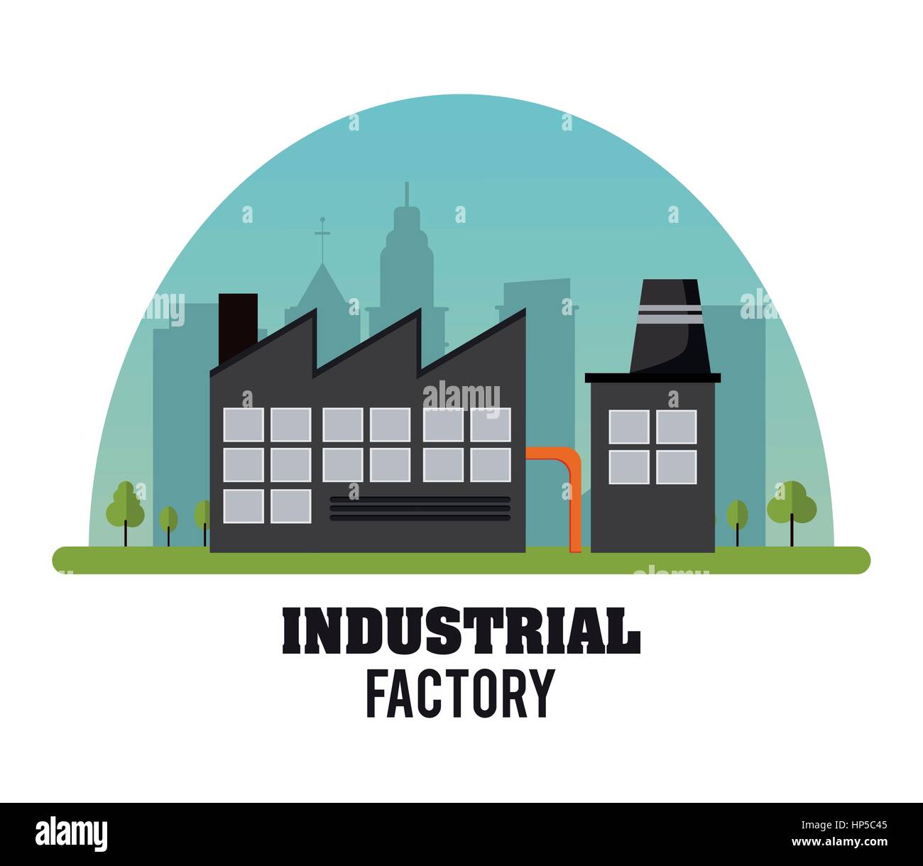 Industrial concept with factory icon design, vector illustration 10 eps ...