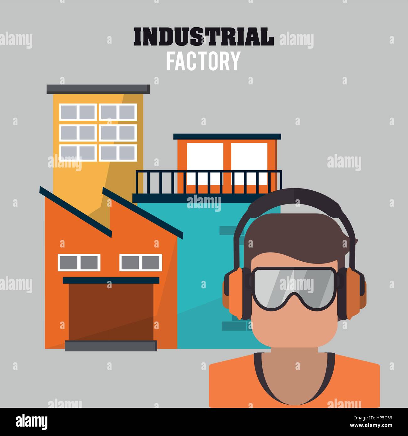 Industrial concept with factory icon design, vector illustration 10 eps ...