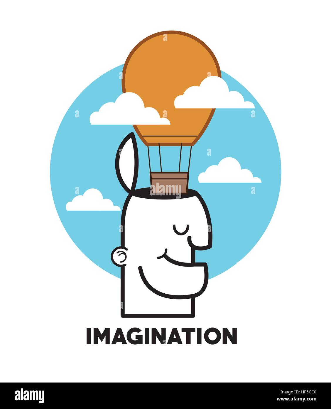 imagination concept with icon design, vector illustration 10 eps ...