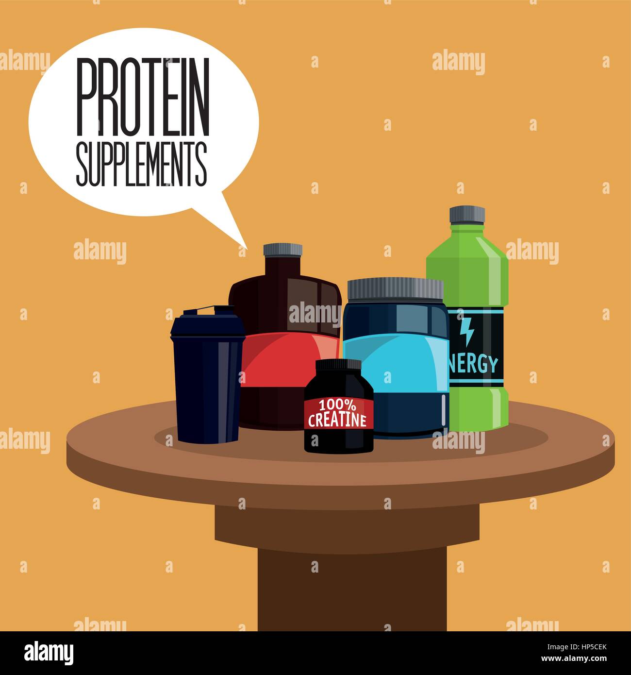 Protein supplement concept with icon design, vector illustration 10 eps ...