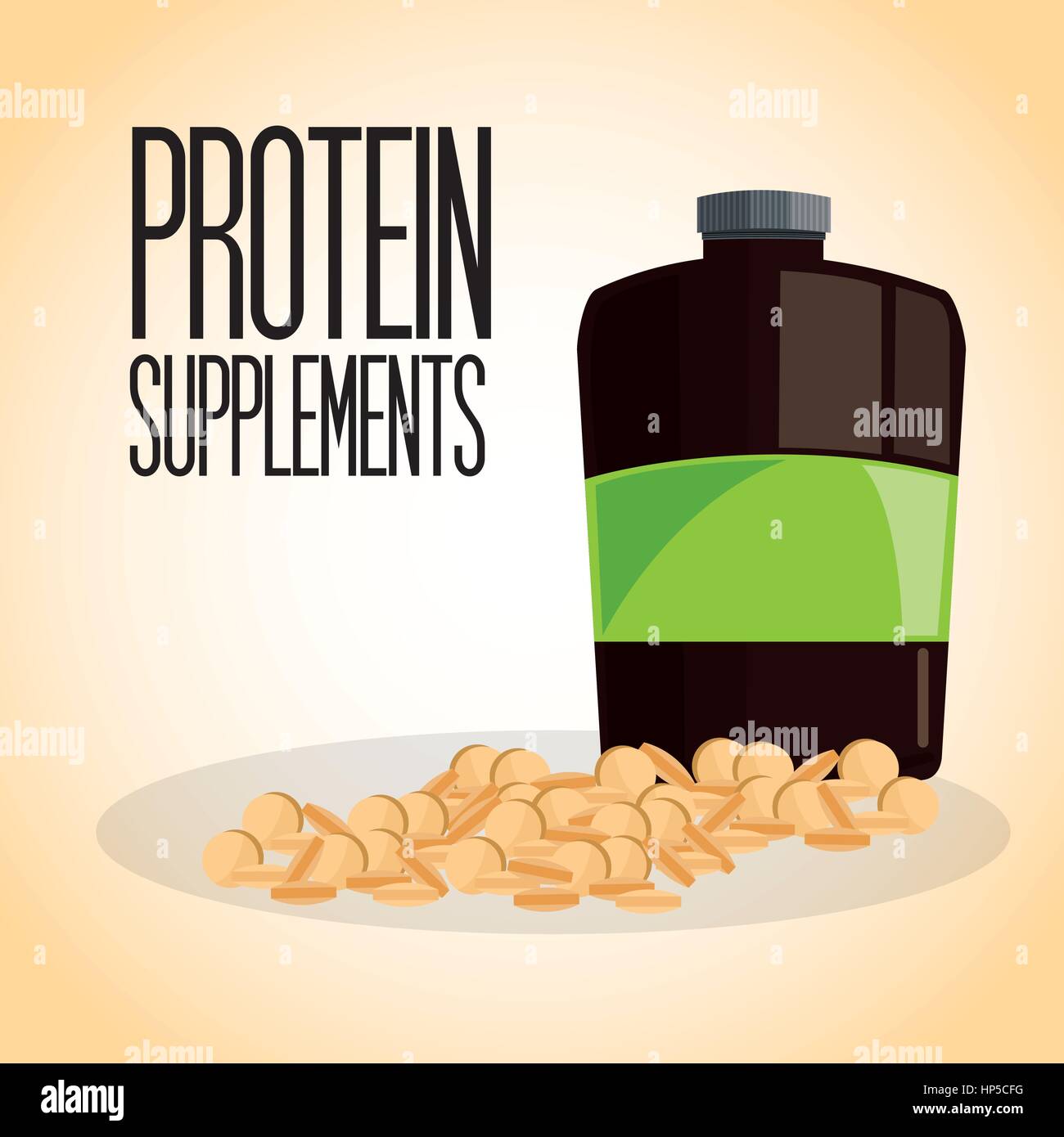 Protein supplement concept with icon design, vector illustration 10 eps ...