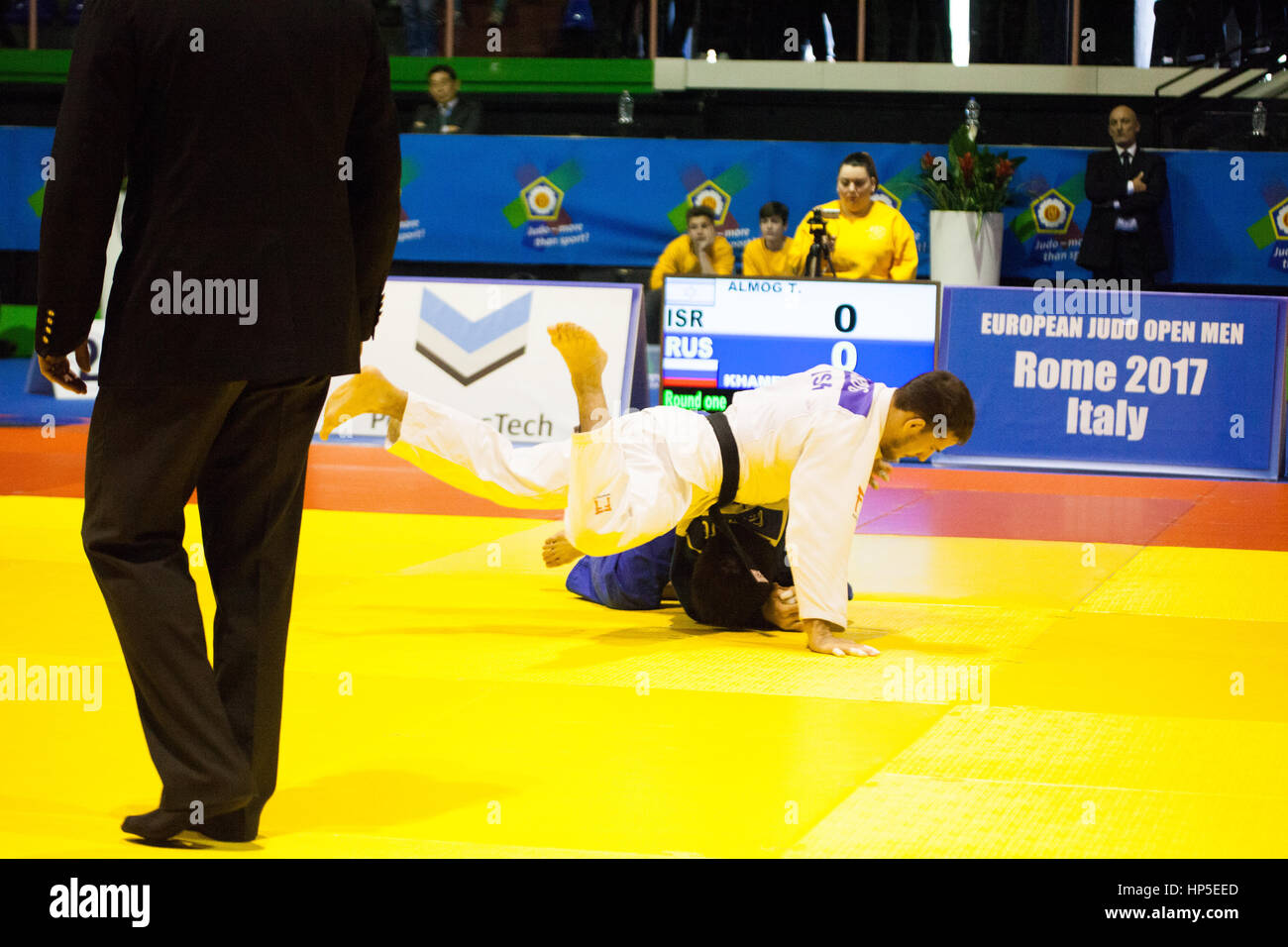European championship men's 60kg, 66kg and 73kg judo category Stock