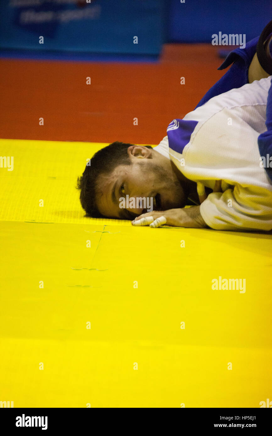European championship men's 60kg, 66kg and 73kg judo category Stock Photo