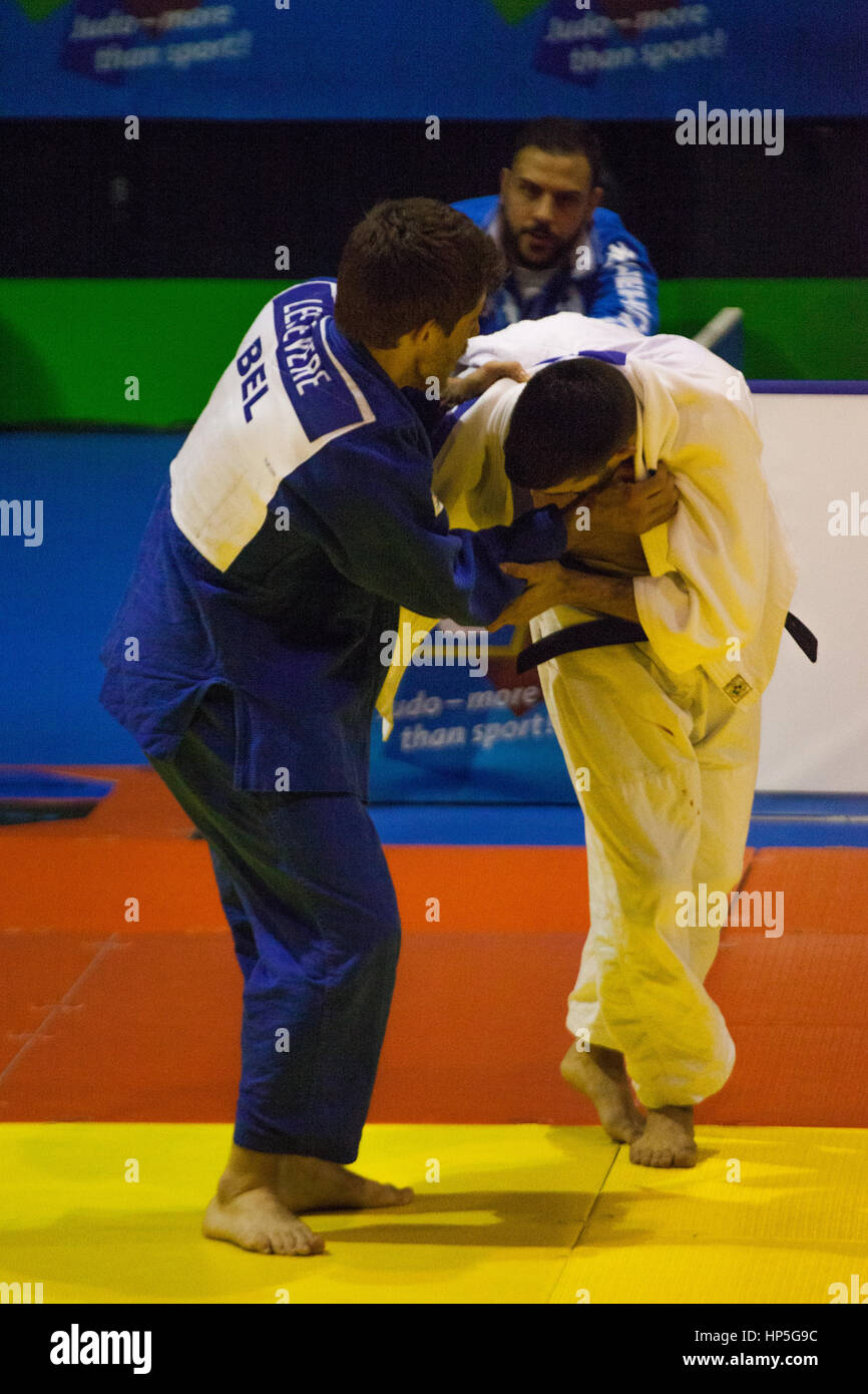 European championship men's 60kg, 66kg and 73kg judo category Stock