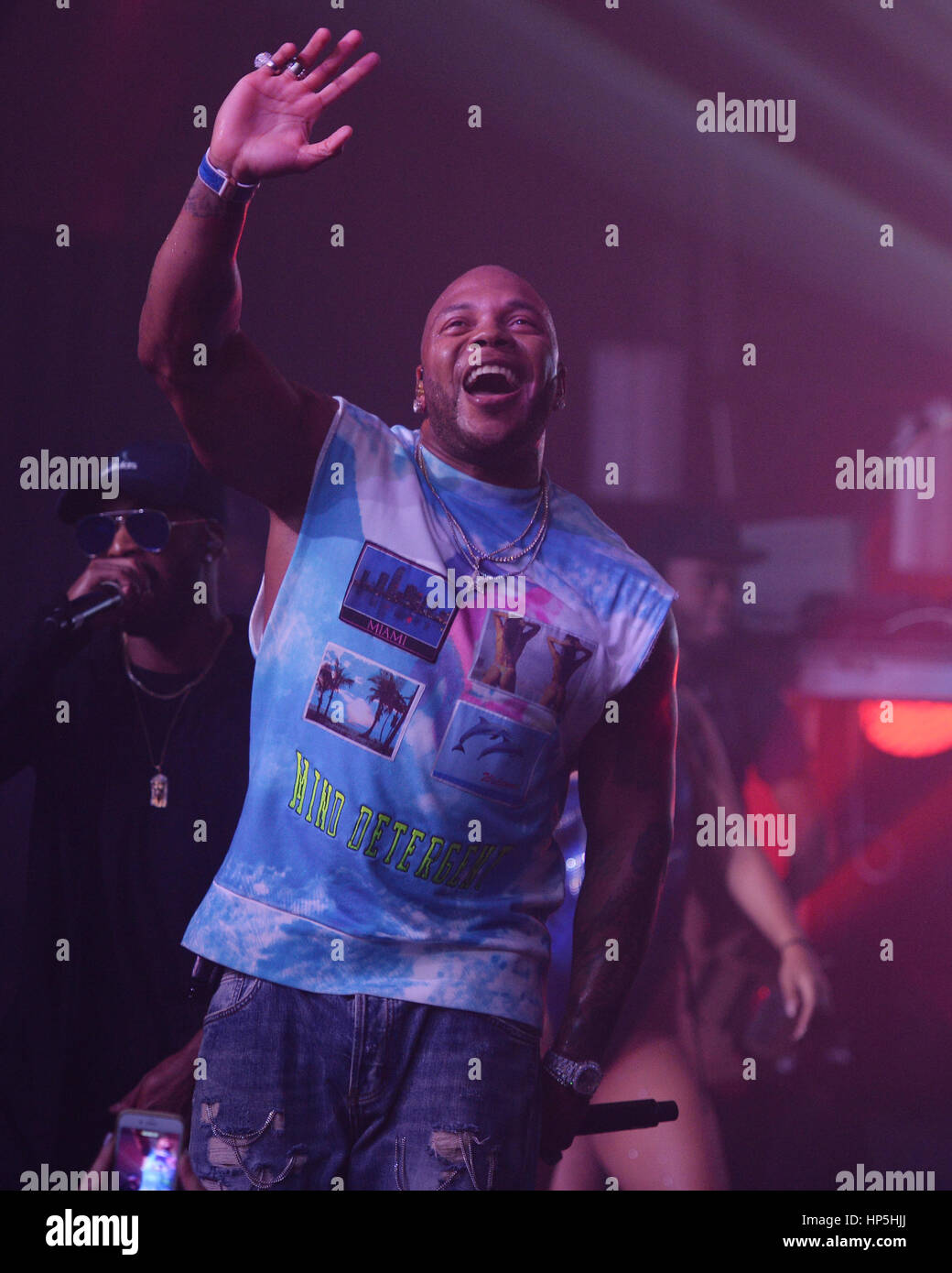Miami Beach, FL, USA. 17th Feb, 2017. Flo Rida poses backstage at Liv ...