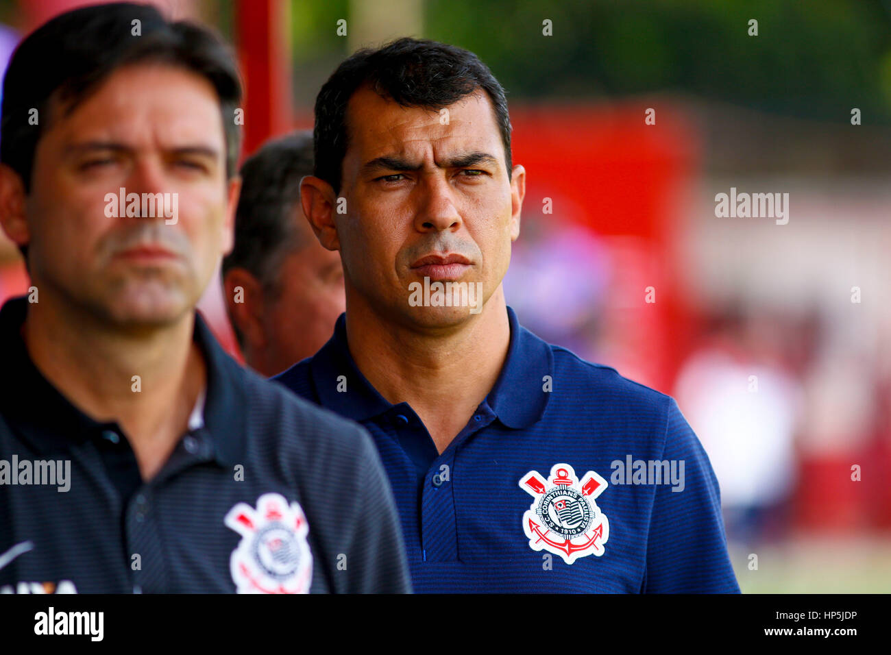 Osasco, Brazil. 18th Feb, 2017. FÃ¡bio Carille during the game between GrÃªmio Osasco Audax and Corinthians held in EstÃ¡dio Mayor JosÃ © Liberatti in Osasco, West Zone of SÃ £ o Paulo. The match Ã © vÃ¡lida by 4Âª round of the Itaipava São Paulo £ 2017. Credit: Marco Galvão/FotoArena/Alamy Live News Stock Photo